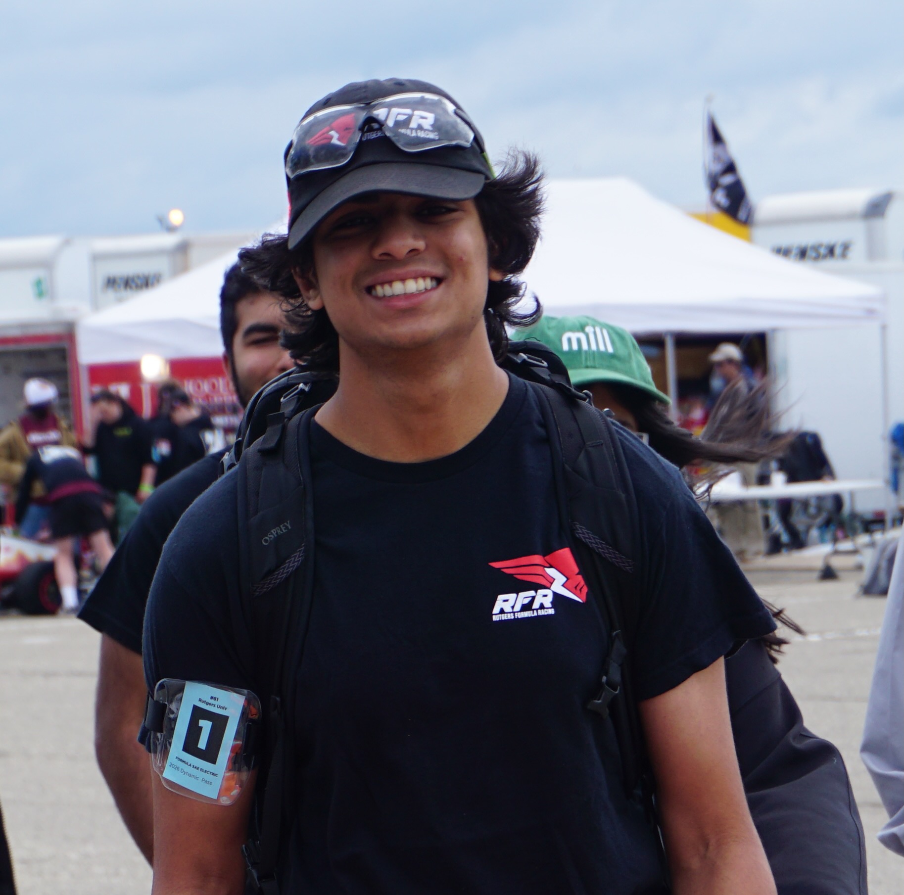Jeevan Shah at a Rutgers Formula Racing competition
